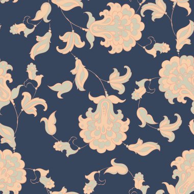 etnik çiçekler ile Seamless Modeli