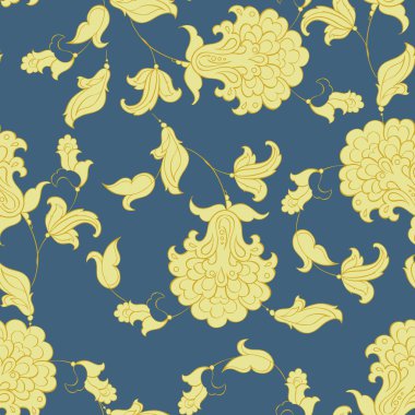 etnik çiçekler ile Seamless Modeli