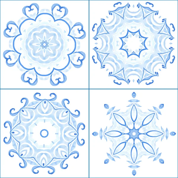 Dört renkli mandala kümesi