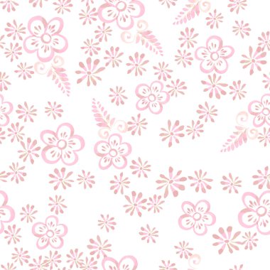 Suluboya çiçek deseni