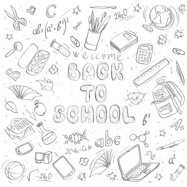 okula dönüş doodles