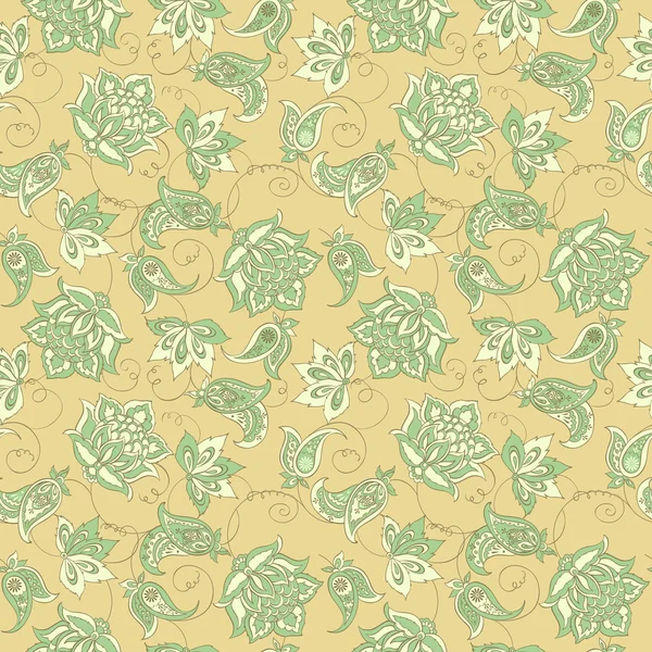 Modèle de paisley floral — Image vectorielle