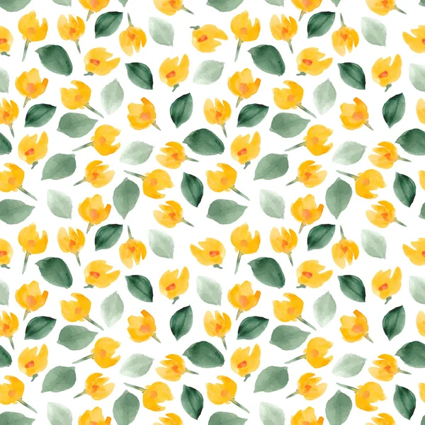 Blommig akvarell mönster — Stock vektor