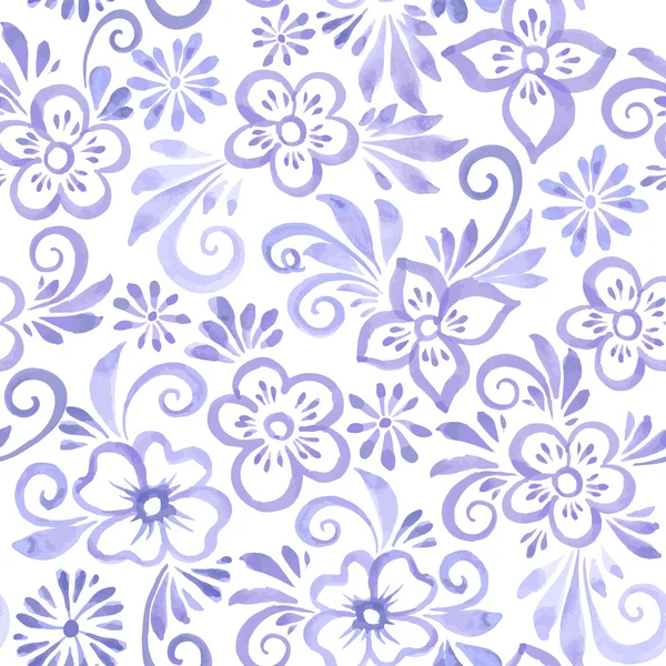 Fleurs aquarelle dessinées à la main — Image vectorielle