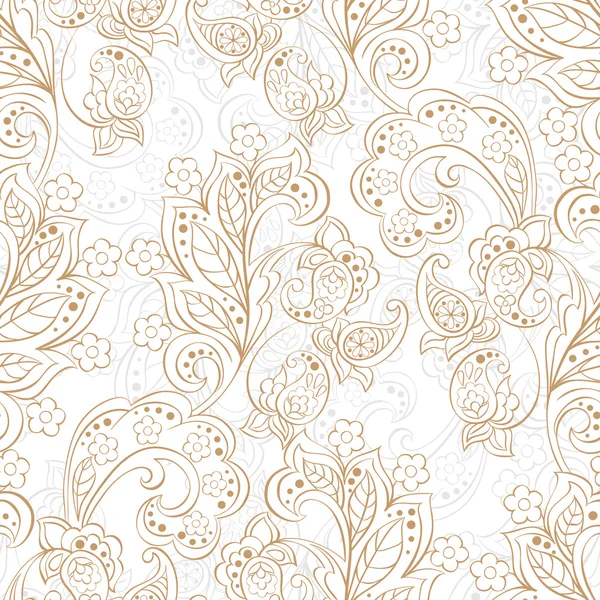 Patrón floral indio — Vector de stock