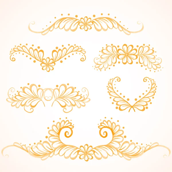 Floral designelementen — Stockvector