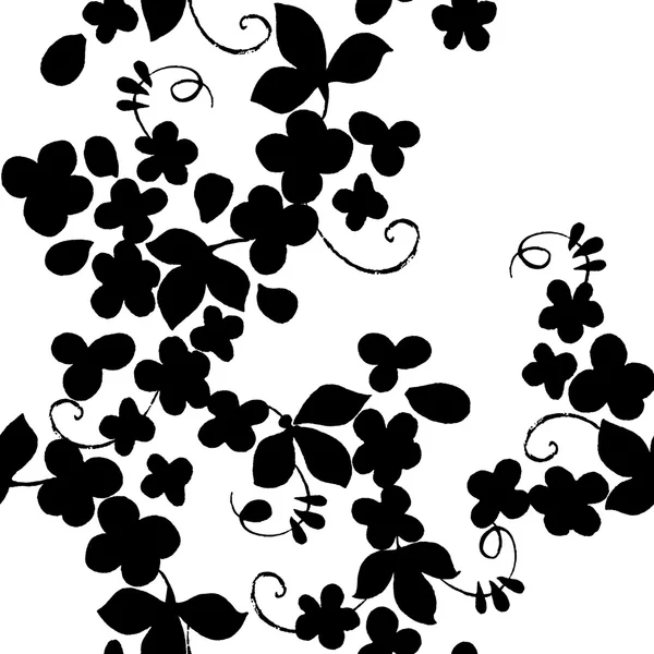 Fleurs Silhouettes fond — Image vectorielle