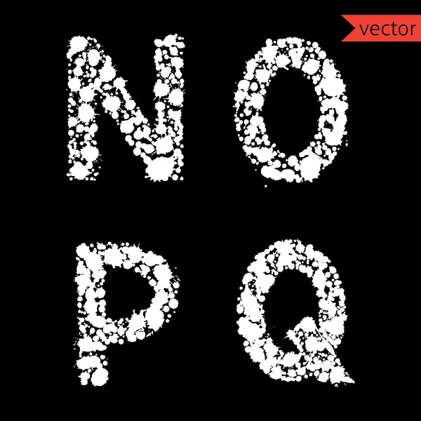 Letras decorativas abstractas N, O, P, Q — Archivo Imágenes Vectoriales
