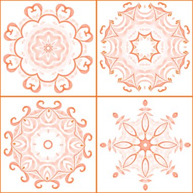 Dört renkli mandala