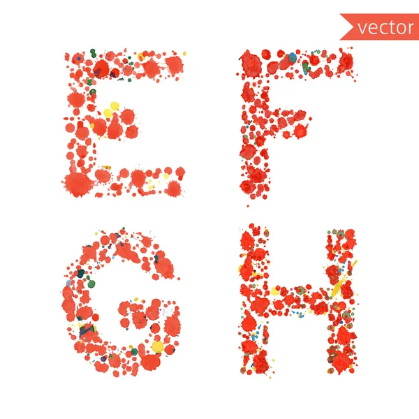 Decoratieve letters E, F, G, H — Stockvector