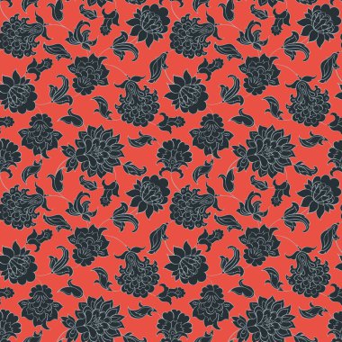 etnik çiçekler ile Seamless Modeli