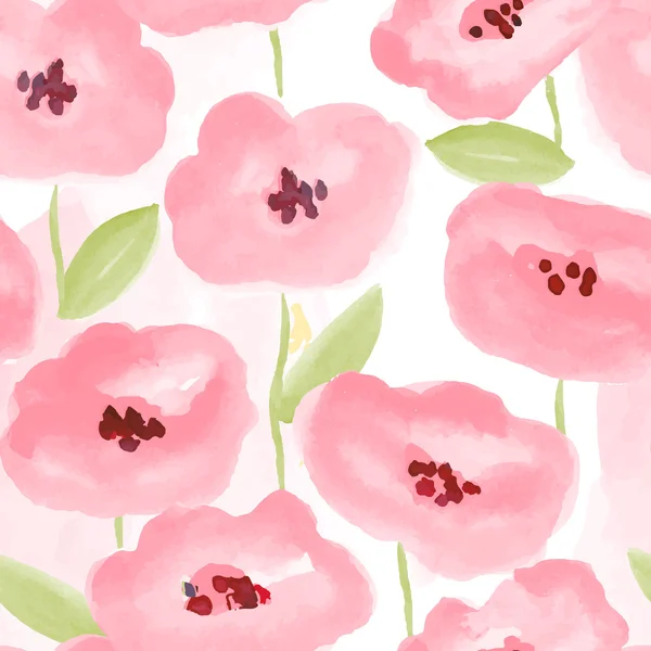 Poppies seamless pattern — Stock Vector