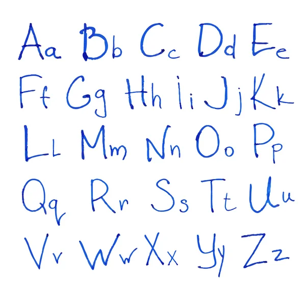 Handgezeichnetes Alphabet — Stockvektor