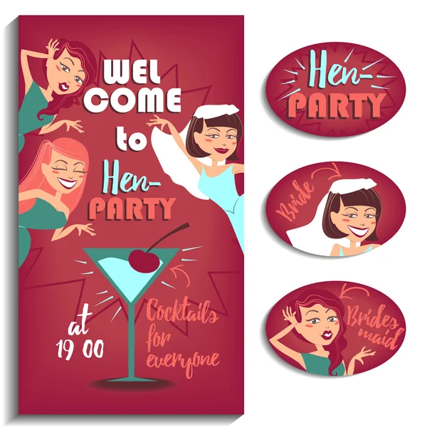 Bachelorette party. Women — Stock Vector