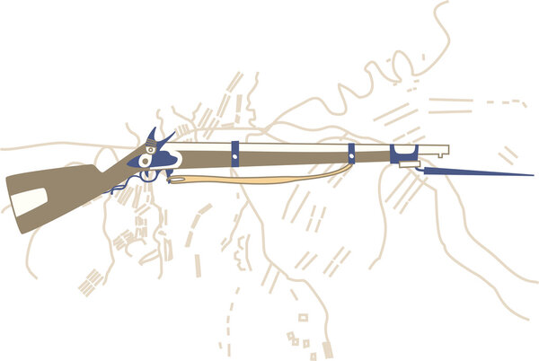 винтовка. иллюстрация
