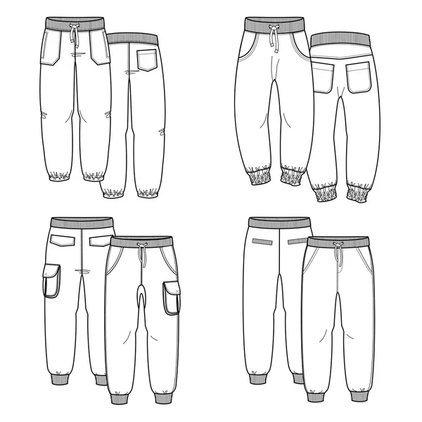 Pantalones. Esquema — Vector de stock