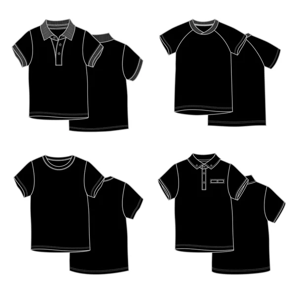 T-shirts.Black