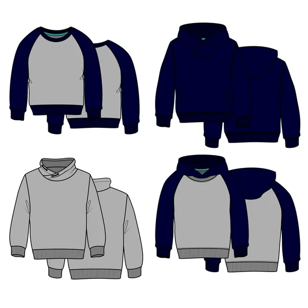 Hoodies kleur — Stockvector