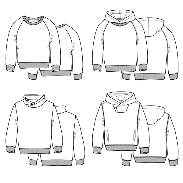 Sudaderas blancas — Vector de stock