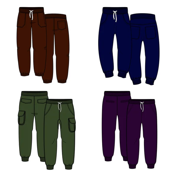 Pantalones de color — Vector de stock