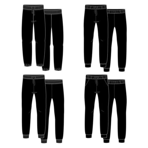 Meisjes broek. Black — Stockvector