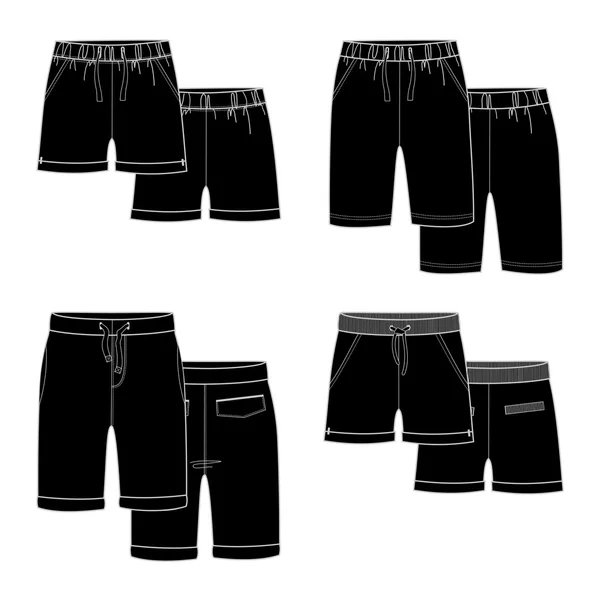 Pantaloncini neri — Vettoriale Stock