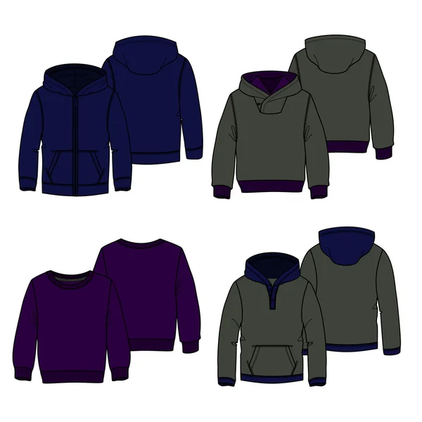 Hoodies 2 χρώμα — Διανυσματικό Αρχείο