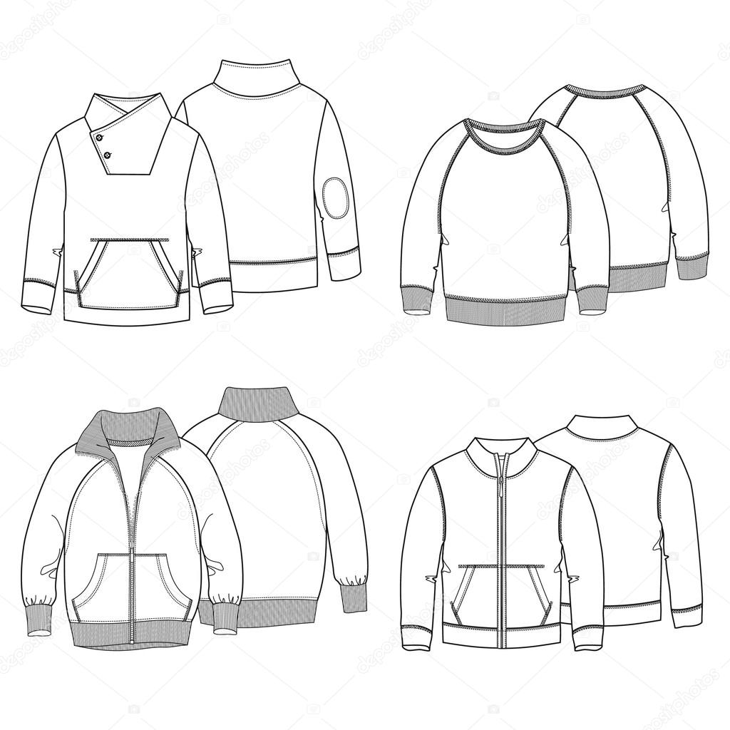 Illustrazione di vettore per il vostro disegno Felpe con cappuccio bianco — Vettoriali di Tami