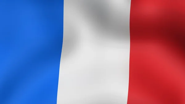 Flag of France, fluttering in the wind. — Stock Photo, Image