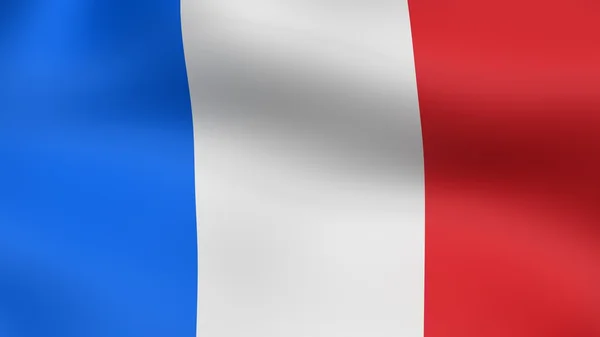 Flag of France, fluttering in the wind. — Stock Photo, Image