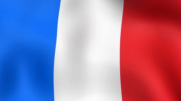 Vlag van Frankrijk, wapperen in de wind. — Stockfoto