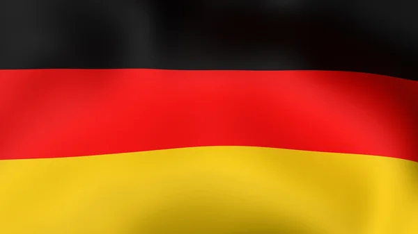 The Federal Republic of Germany flag, fluttering in the wind. — Stock Photo, Image