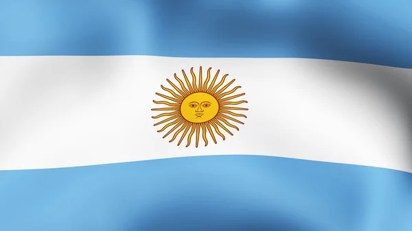 Drapeau de l'Argentine, flottant dans le vent. rendu 3D . — Photo