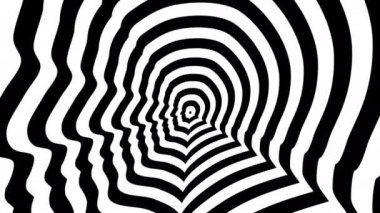 Konsantrik yaklaşmakta olan soyut sembolü, Barack Obama profili - optik, görsel yanılsama yaptı.