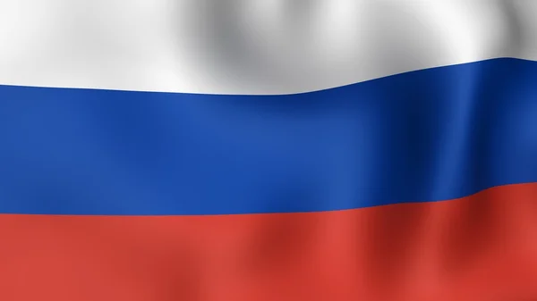 風になびく、ロシアの旗。3 d レンダリング. — ストック写真