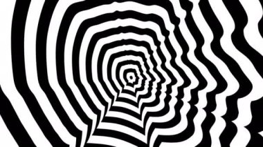 Konsantrik yaklaşmakta olan soyut sembolü, Mark Zuckerberg doğru profili - optik, görsel yanılsama.