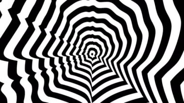 Konsantrik yaklaşmakta olan soyut sembolü, Bill Gates profili - optik, görsel yanılsama yaptı.