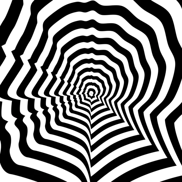 Simbolo astratto concentrico, profilo Bill Gates - illusione ottica e visiva . Foto Stock Royalty Free