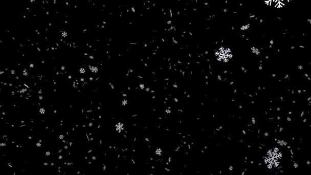 Een Magische Wervelwind Van Sneeuwvlokken Vormt Het Nummer 2021 3840X2160 — Stockvideo