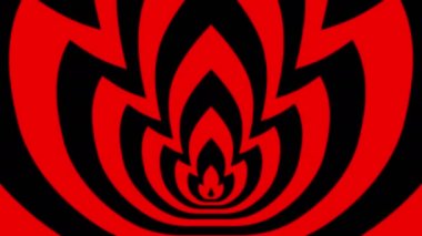 Kırmızı-siyah alev yaklaşmakta olan sembolleri