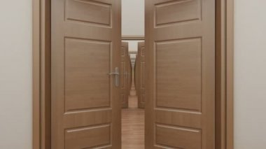 Enfilade kapıları ile geçmek