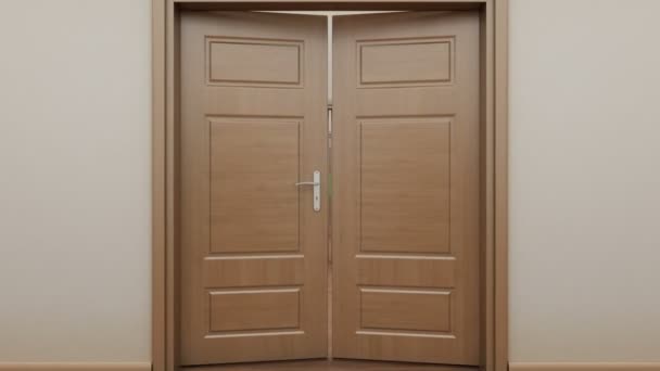 Paso fuego de enfilada con puertas — Vídeo de stock © LVV #72646289