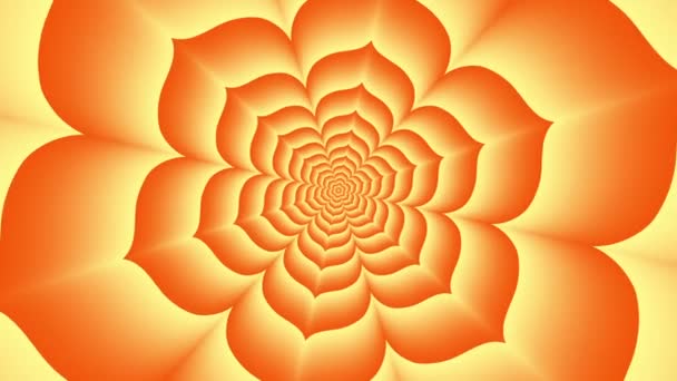 Niekończące się tunel pomarańczowy Lotus — Wideo stockowe