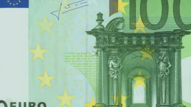 Notas de 100 euros — Vídeo de Stock