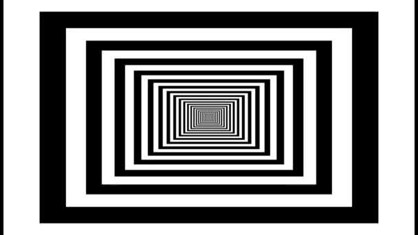 四角形の無限のトンネル — ストック動画