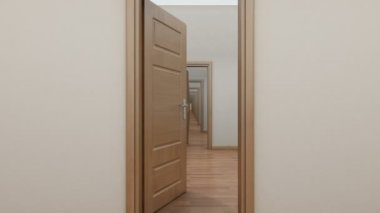 Enfilade kapıları ile geçmek