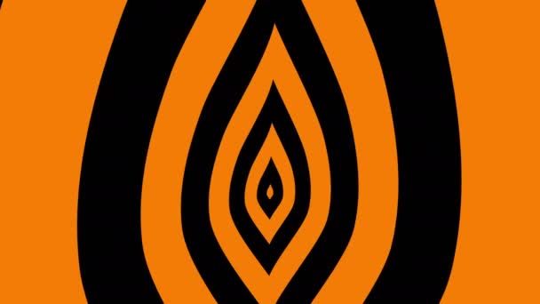 Símbolos desplazados de llama naranja-negra — Vídeos de Stock