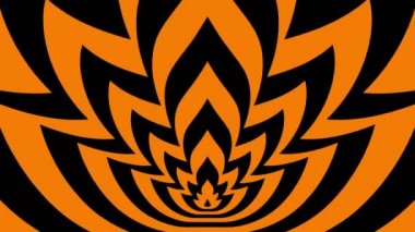 Turuncu-Siyah alev yaklaşmakta olan sembolleri