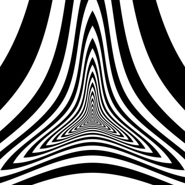 İçbükey dalgalar ile soyut üçgenler