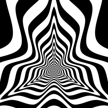 İçbükey dalgalar ile soyut üçgenler